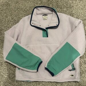North Face Fleece Jacket with Teal Accents